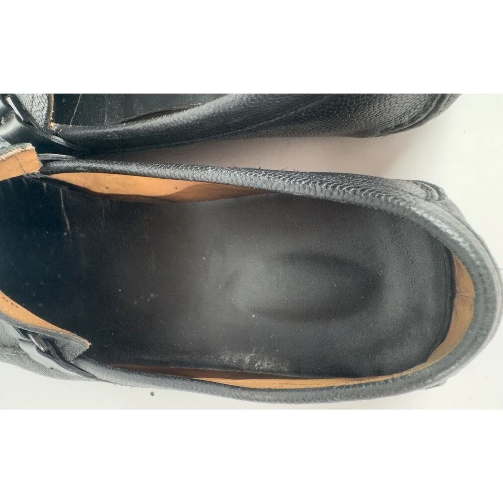 Salvatore Ferragamo Black Leather Men's Sardegna Driving Shoe Loafers US 11.5 EE